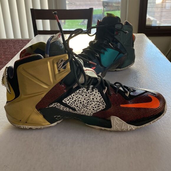 NIKE “What The” Lebron 12 SE Multi Color Sneakers 2015 Size 11 US main image 16